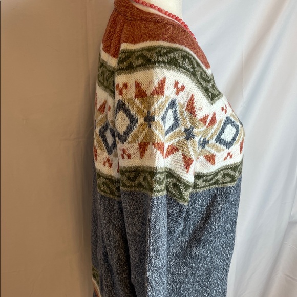 Multicolored, button down Cardigan. - Picture 3 of 4